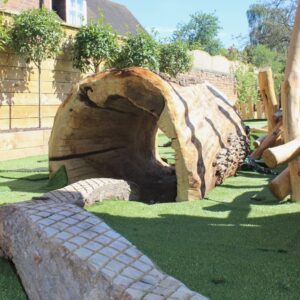 Wooden Tunnel, oak, log, natural, tree, hollow, natural play, playground, shop