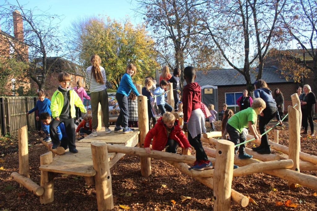 Key stage 2, climbing frame, school, park