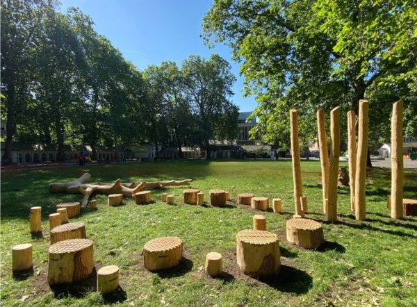Cross Hatched Stepping Logs XL x5