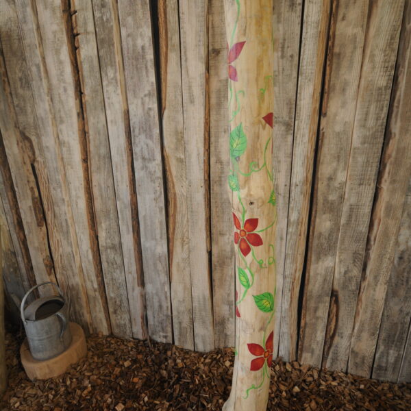 decorative, timber, pole, climbing, frame, natural play