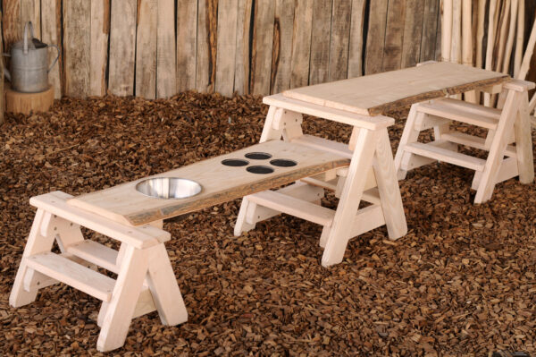 modular mud kitchen, forest school, early years, natural play