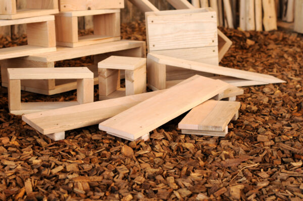 Hollow blocks, natural play, building