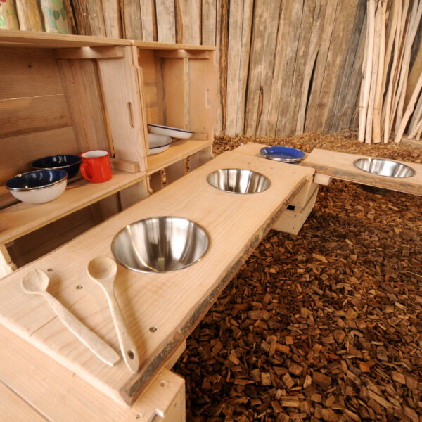 modular, crate mud kitchen, natural play, small world