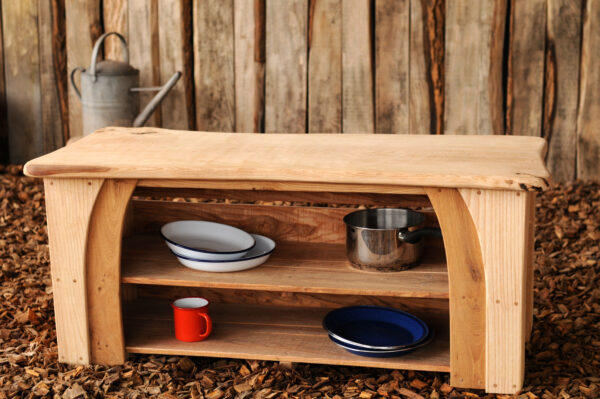 counter top, mud kitchen, small world, early years, nursery, wooden